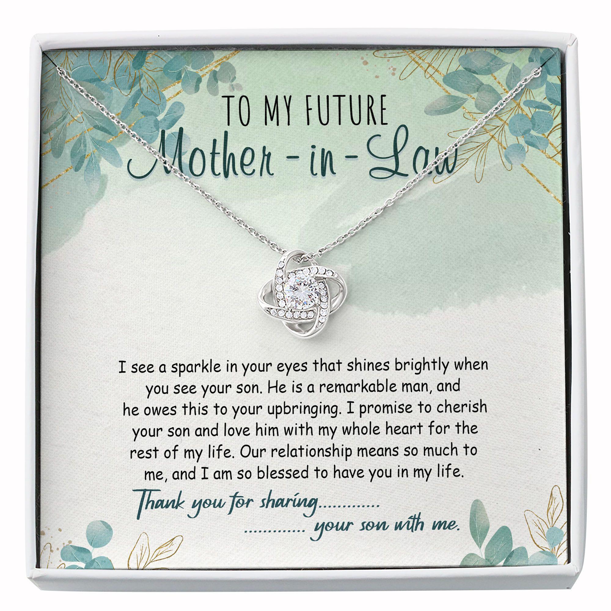 Mother-in-law Necklace, Mother In Law Gift, Future Mother In Law Necklace Wedding Gift, Present For Mother In Law, Love Knot