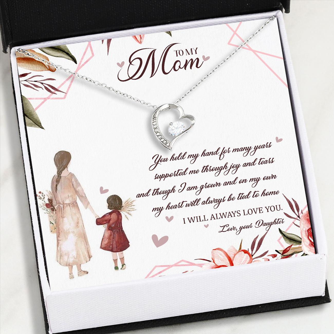 Mom Necklace, To My Mom Necklace Card - Forever Love Necklace - Jewelry For Mom Gifts V1