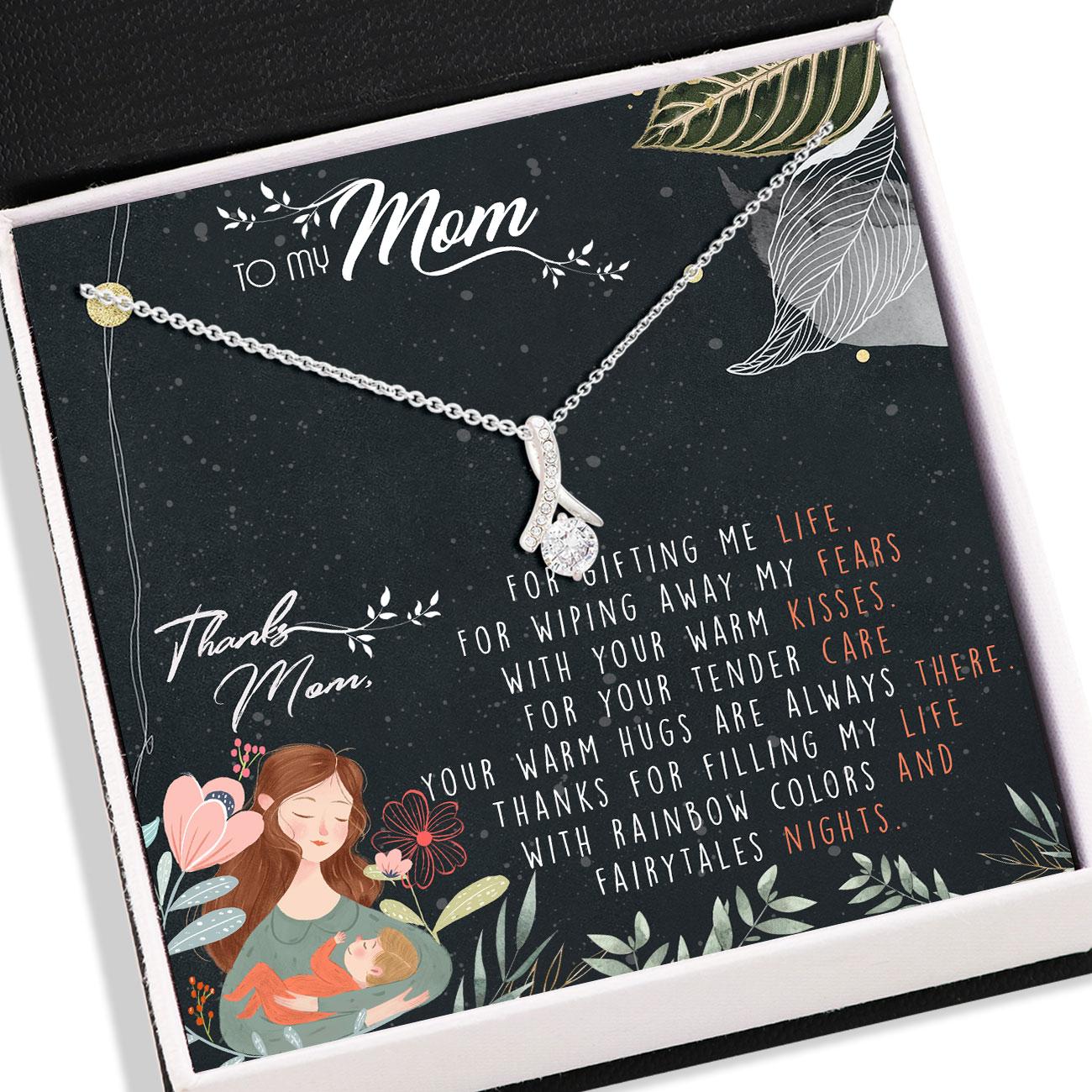 Mom Necklace, To My Mom Necklace Card - Alluring Beauty Necklace - Jewelry For Mom, Mother Gifts