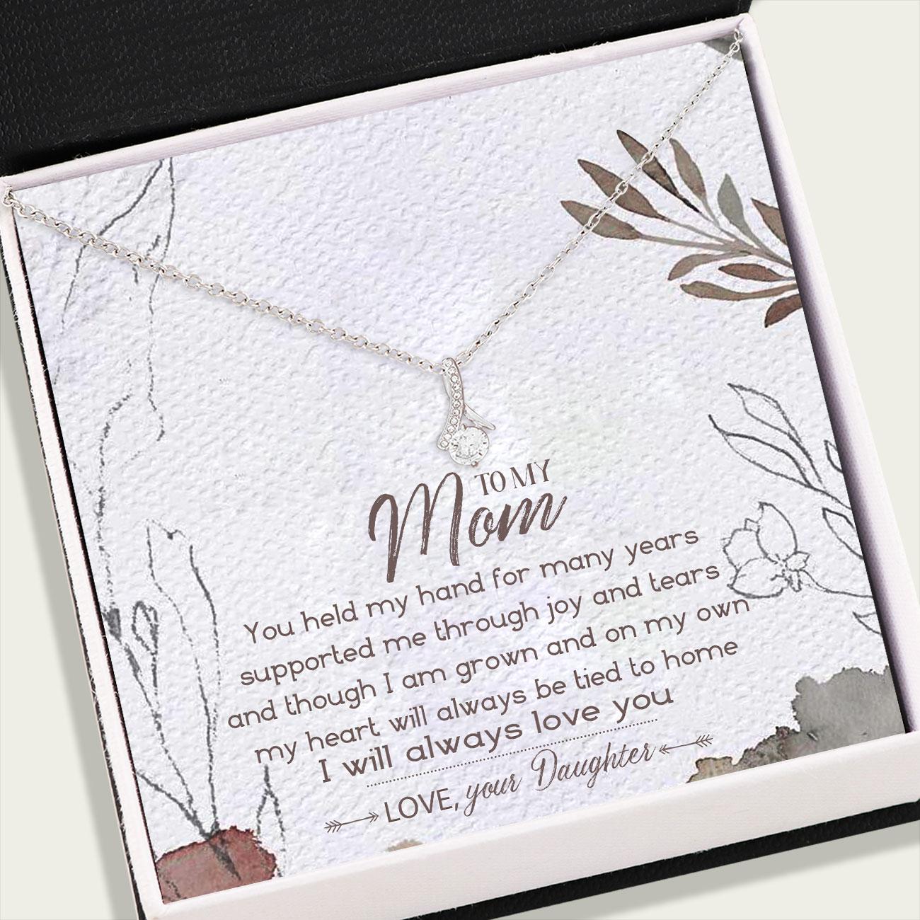 Mom Necklace, To My Mom Necklace Card - Alluring Beauty Necklace - Jewelry For Mom Gifts