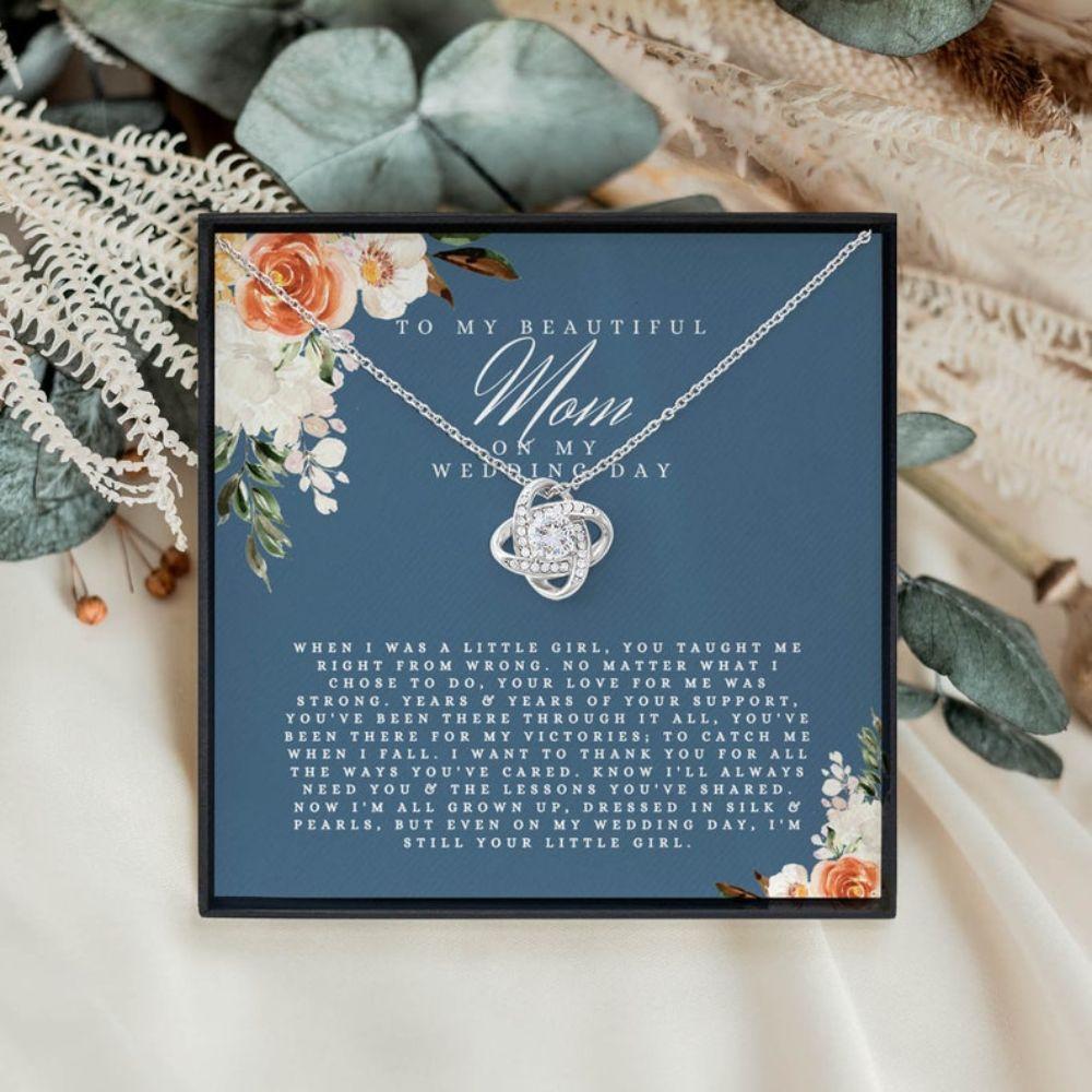Mom Necklace, Mother Of The Bride Gift From Daughter, Mom Of Bride Present To Mom From Bride, Mother Of The Bride Necklace