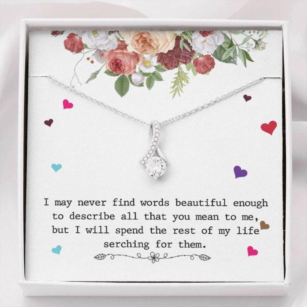 Mom Necklace, Gift Necklace With Message Card General - Love The