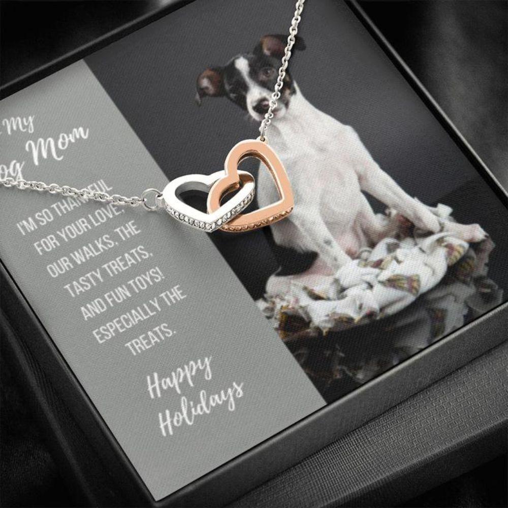 Dog Mom Necklace, Gift Necklace With Message Card - Rat Terrier Dog Mom