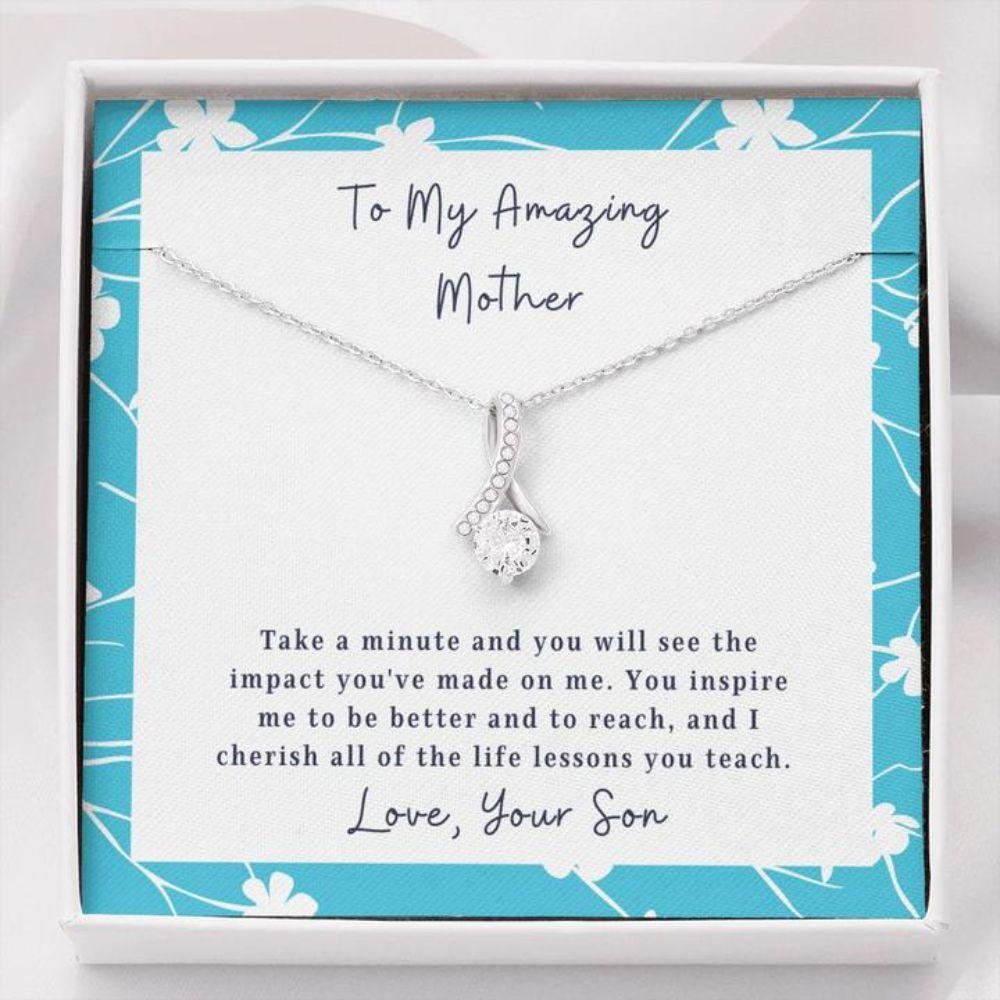 Mom Necklace, Mom Necklace - Necklace For Mom - To Mother From Son - Mom Impact