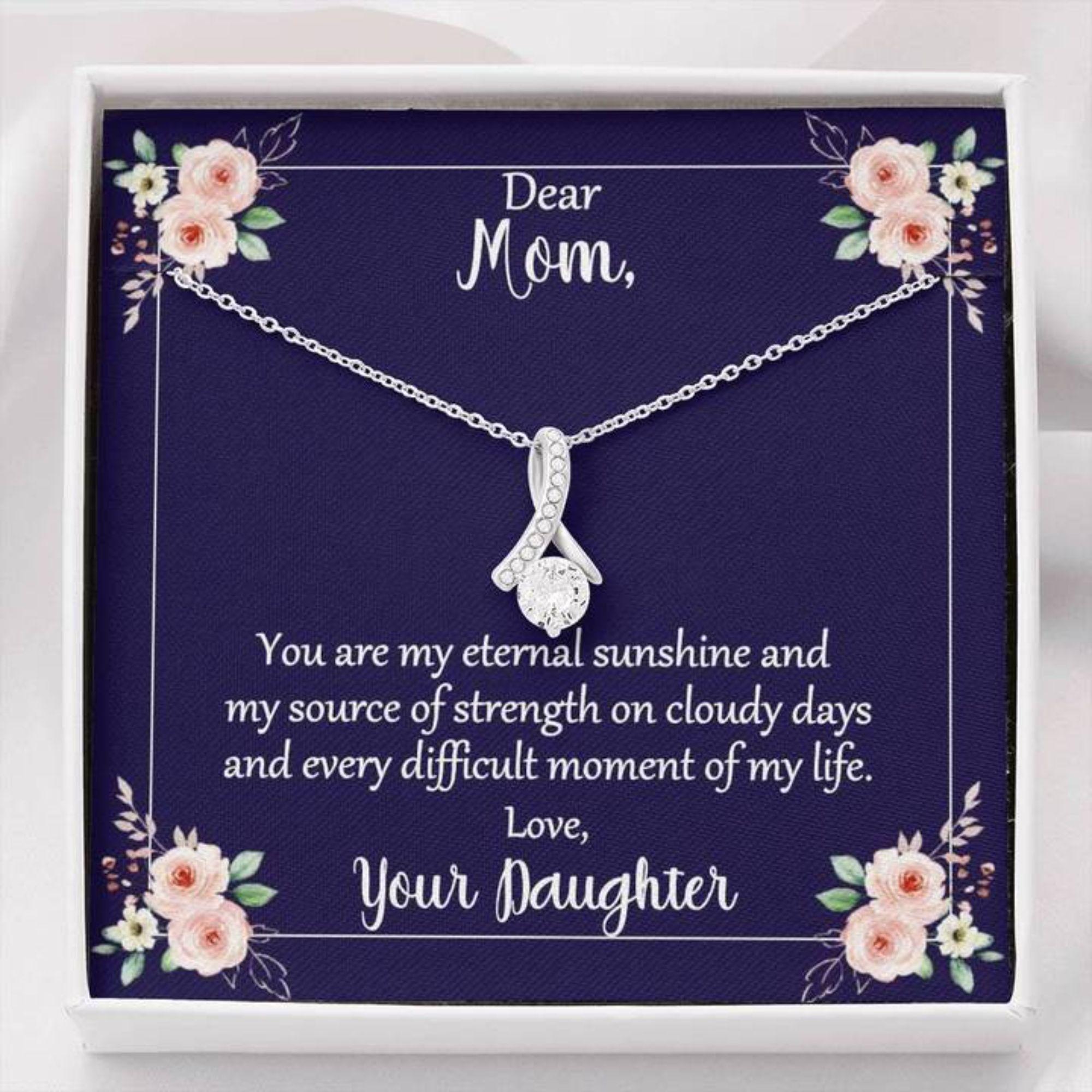Mom Necklace, Mom You Are My Eternal Sunshine With Necklace