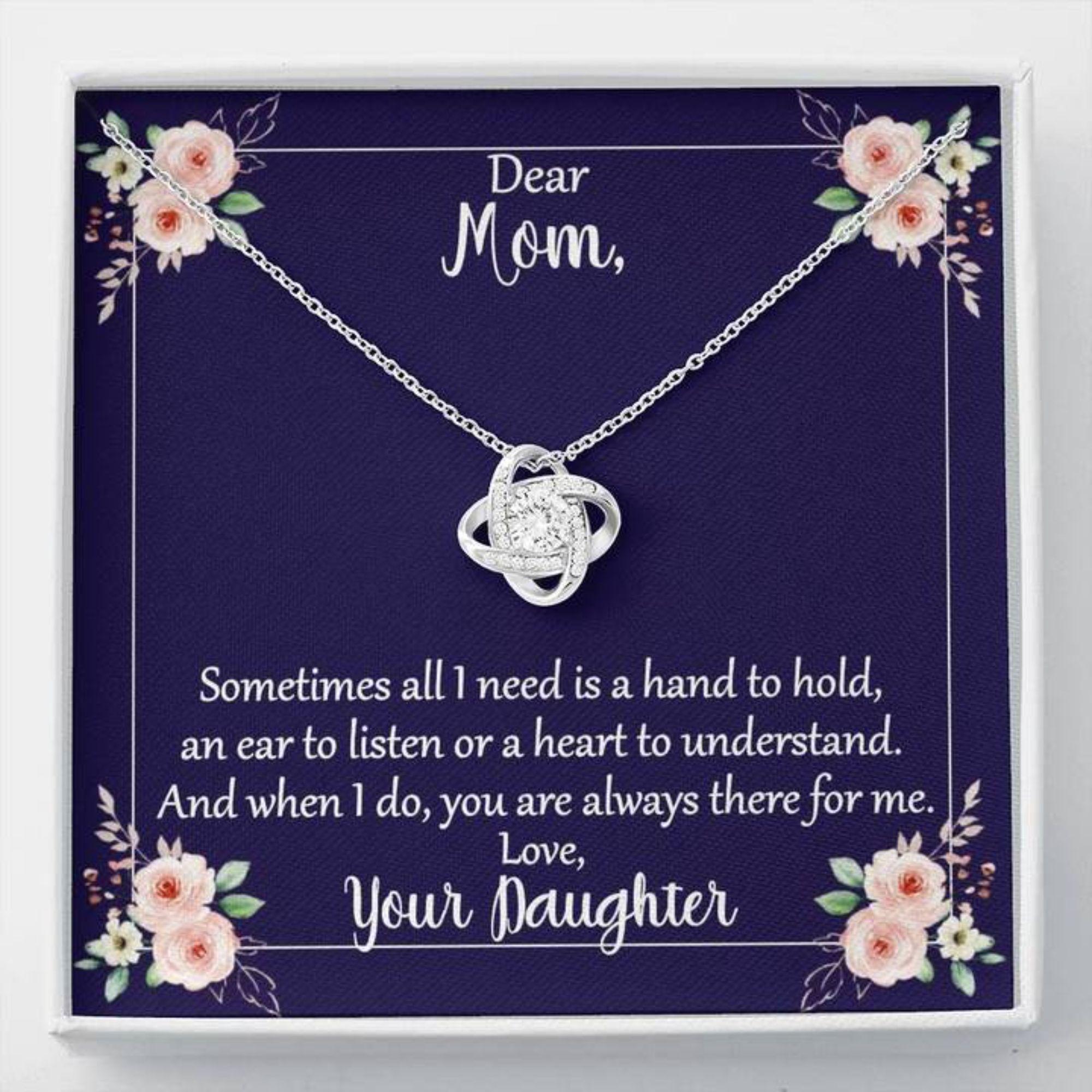 Mom Necklace, Mom Sometimes All I Need Love Knot Necklace And