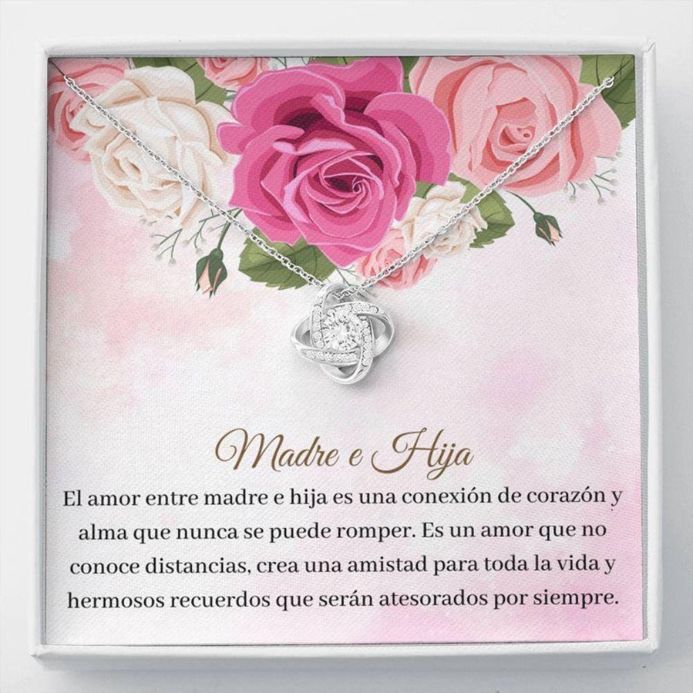 Mom Necklace, Madre Hija Collar - Spanish Mother Necklace Gift - Madre Navidad - Bonita Hija Regalo - Madre Hija Navidad