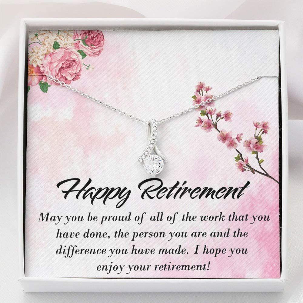 Mom Necklace, Retirement Necklace - Retirement Gift For Women Necklace With Gift Box For Birthday Christmas