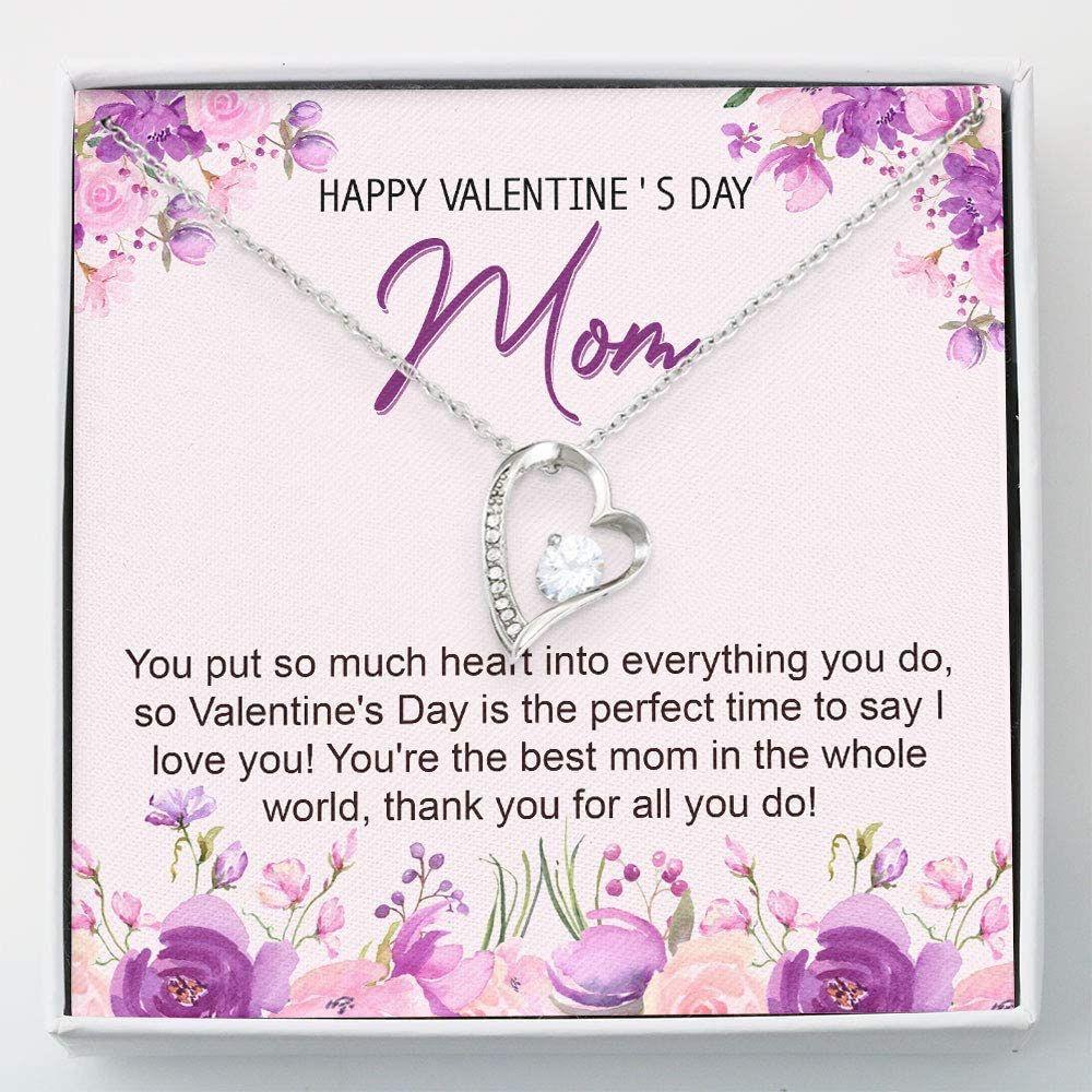 Mom Necklace, Valentine's Day Gift For Mom Necklace - Necklace With Gift Box For Birthday Christmas