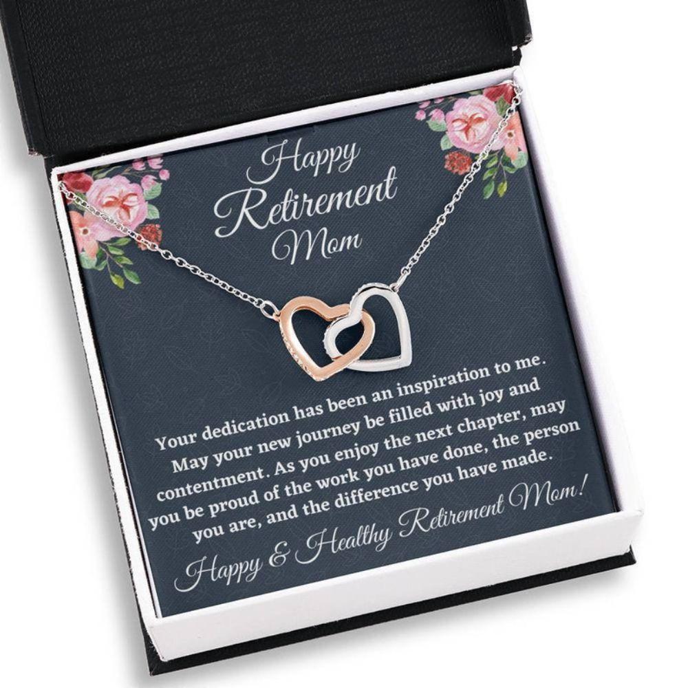Mom Necklace, Retirement Gifts For Mom Necklace, Happy Retirement Gifts