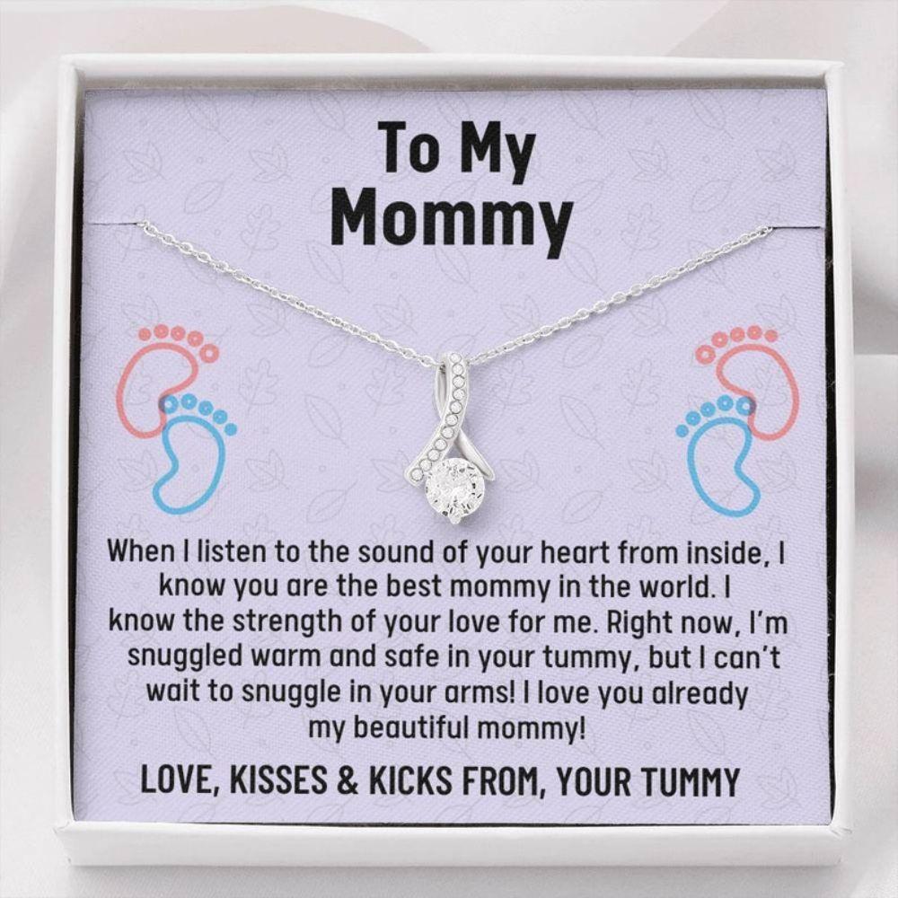 Mom Necklace, Mom To Be Gift, Gift For Expecting Mom, Pregnancy Gift, Mama Present From Unborn Baby, Mom To Be Gift