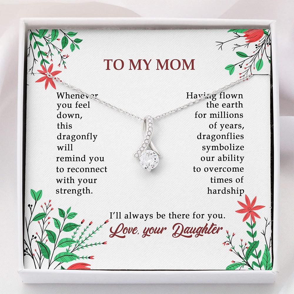 Mom Necklace, To My Mom Necklace - Gift For Mom From Daughter Mothers Day