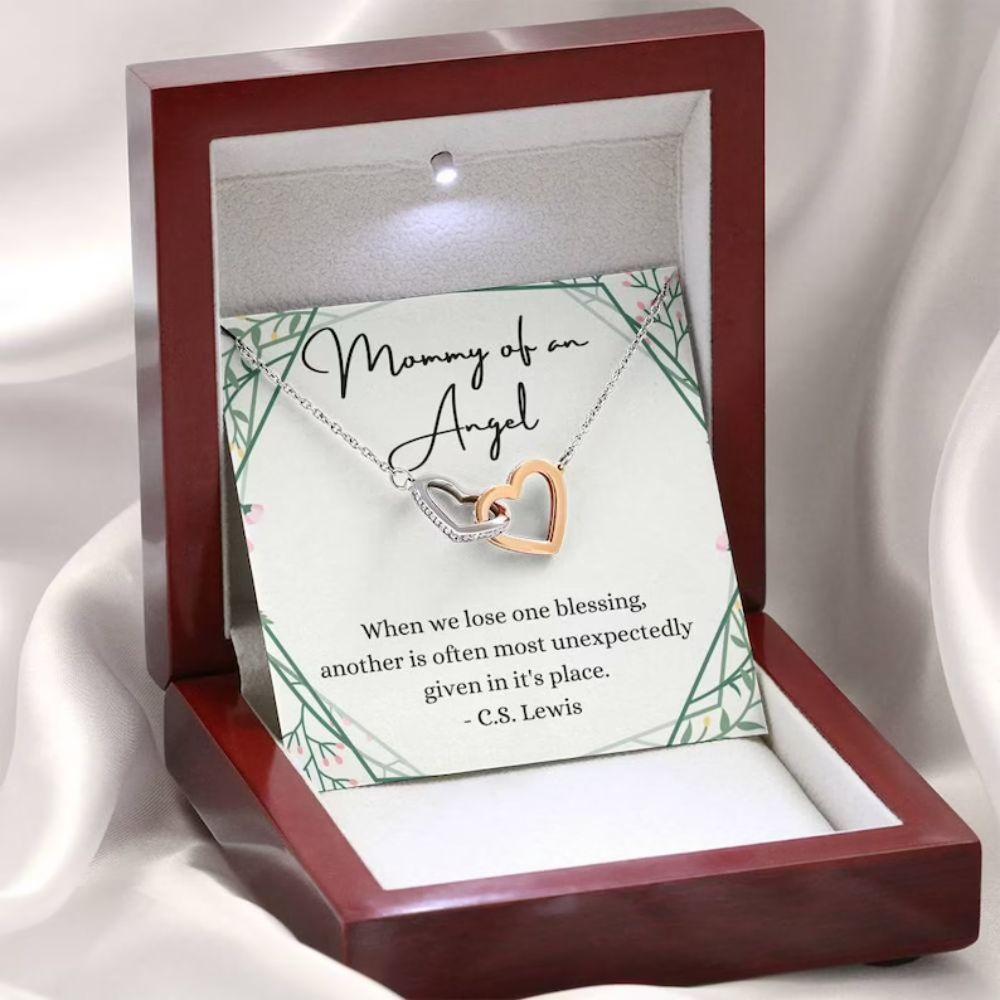 Mommy Of An Angel Necklace, Miscarriage Gift Basket For Loss Of Baby