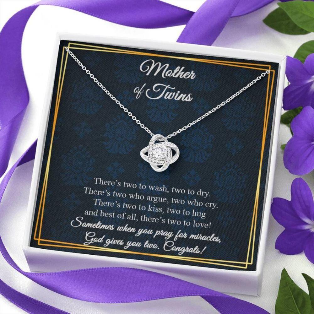 Mom Necklace, Necklace Gift For Mom Of Twins, Mother Of Twins Gift, New Mom Gift