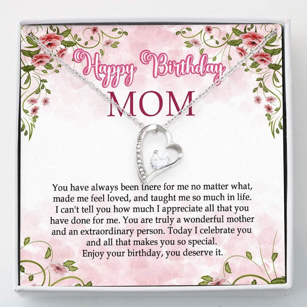 Mom Necklace - Happy Birthday Mom Gift Necklace For Mom