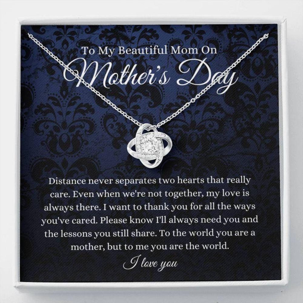 Mom Necklace, To My Beautiful Mom On Mother's Day Necklace, Gift For Mom
