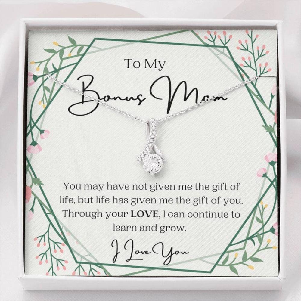 Mom Necklace, Stepmom Necklace, To My Bonus Mom Necklace, Gift For Stepmom Gift From Bride