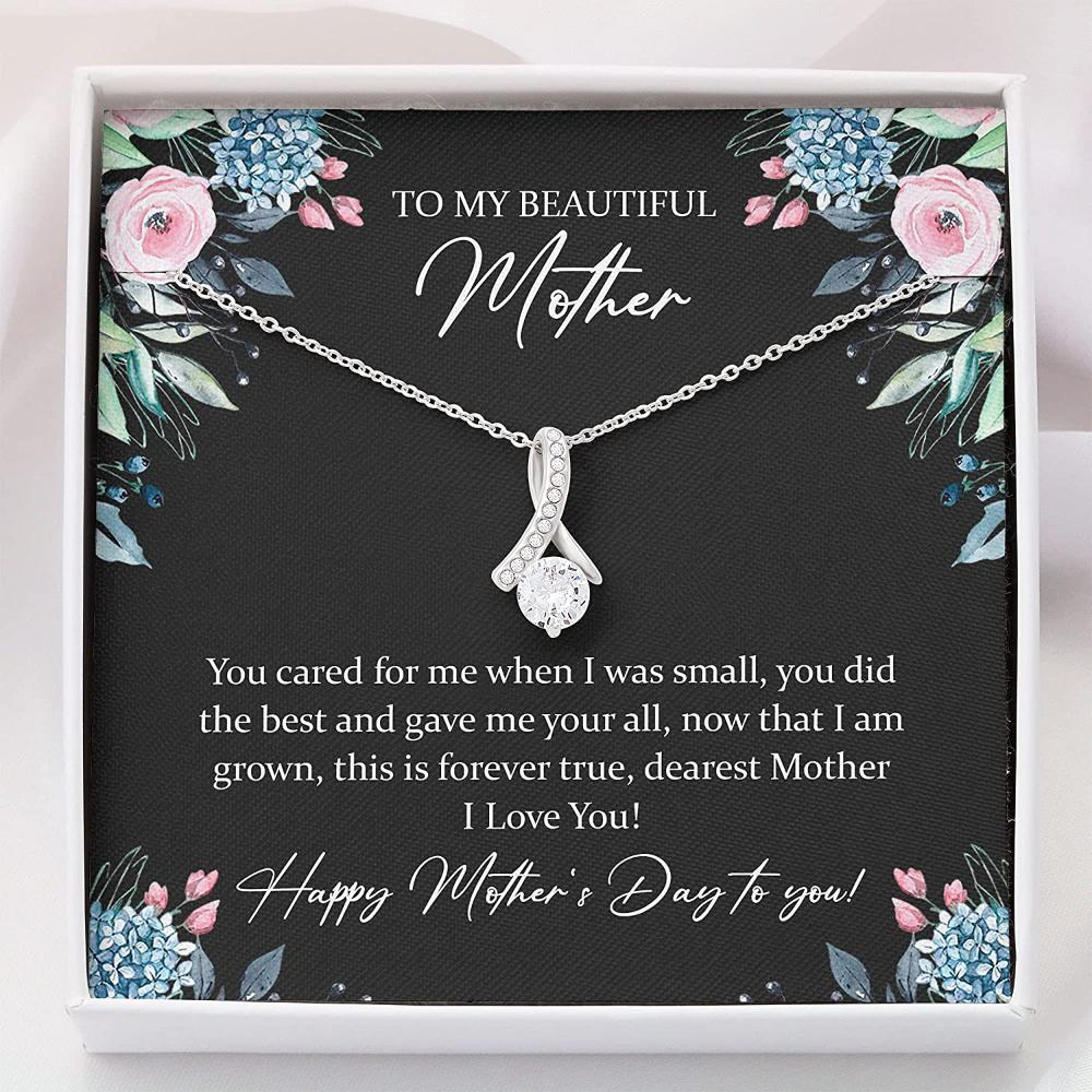 Mom Necklace, Mother Day Necklace - To My Beautiful Mother - Necklace Gift For Mom