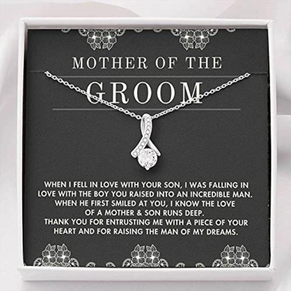 Mom Necklace, Mother Of The Groom Necklace - I Know The Love Of A Mother Son Run Deep
