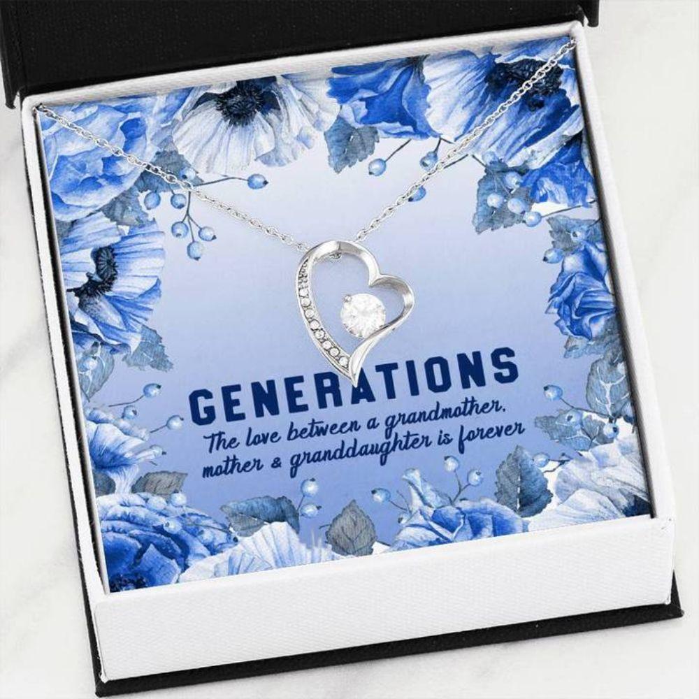 Mom Necklace, Grandmother Necklace, Generations Necklace Grandma Mom & Granddaughter Mothers Day Gift