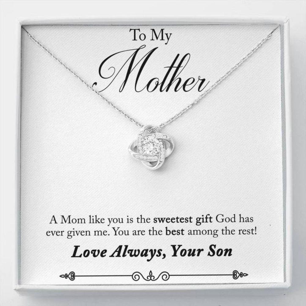 Mom Necklace, To My Mother Among The Rest - So Love Knot Necklace Gift
