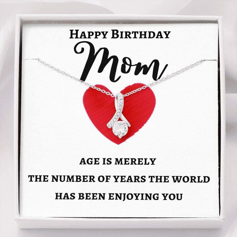 Mom Necklace, Happy Birthday Mom Necklace Gift For Mom Mother Mama