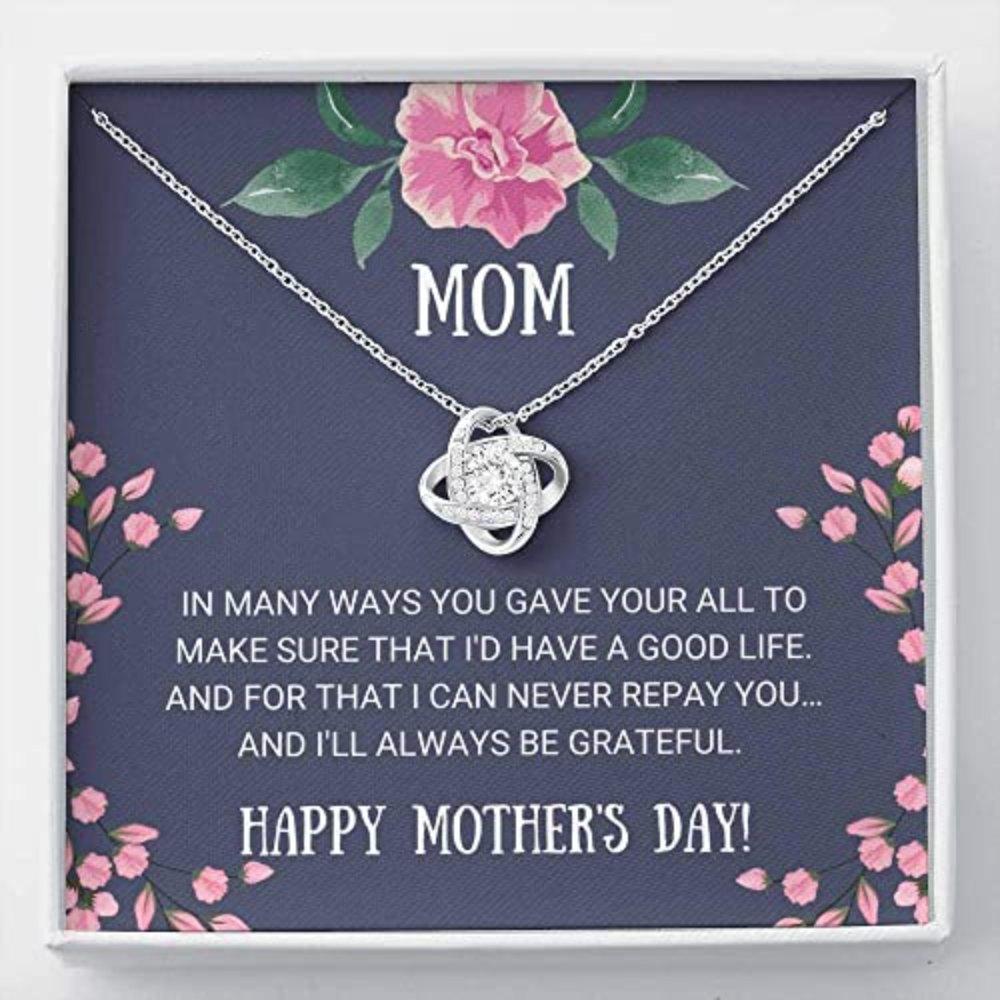 Mom Necklace Gift- Always Be Grateful - Necklace Gift For Mother's Day