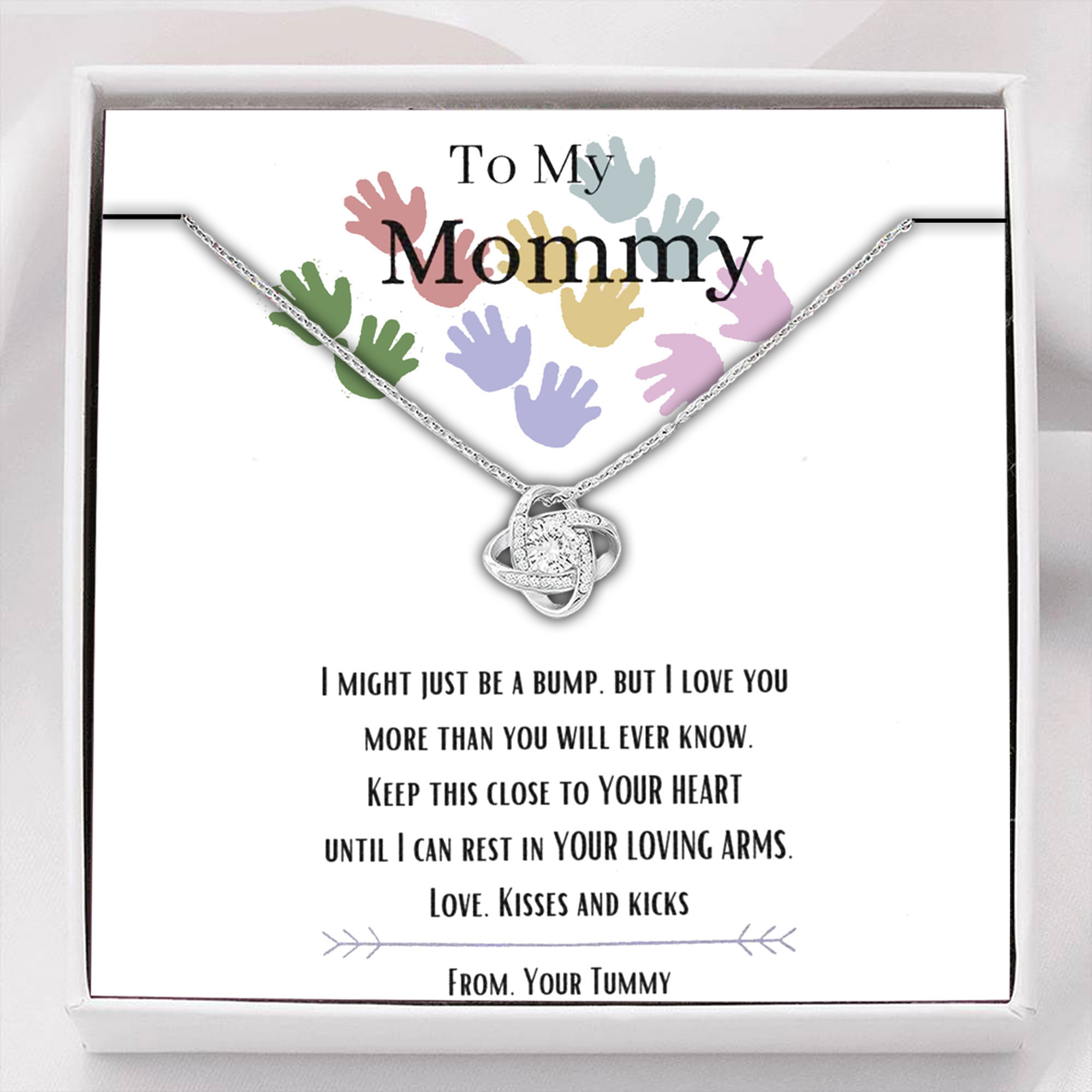 Mom Necklace, To My Mommy Necklace, I Love You, Baby Bump Gift, New Mom Gift