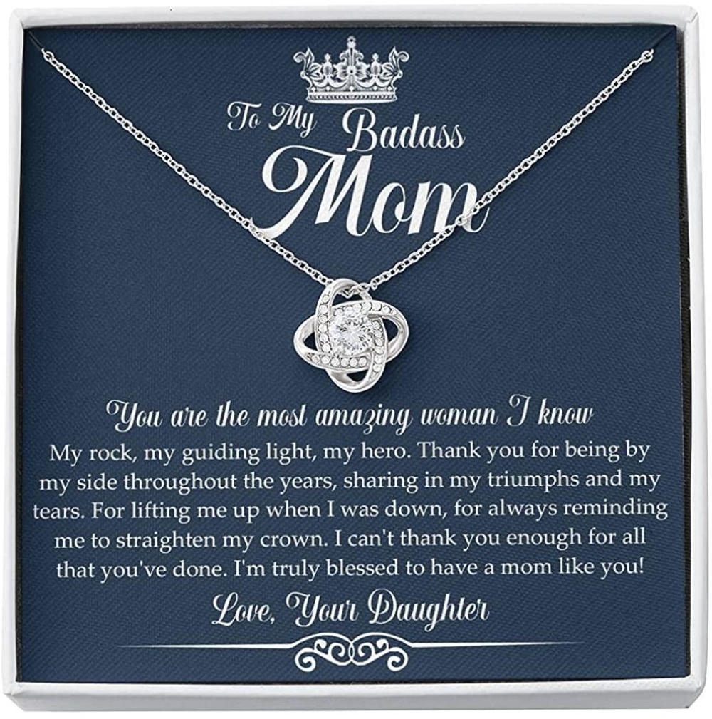 Mom Necklace, To My Badass Mom Necklace Gift - Mother?s Day Gift From Daughter