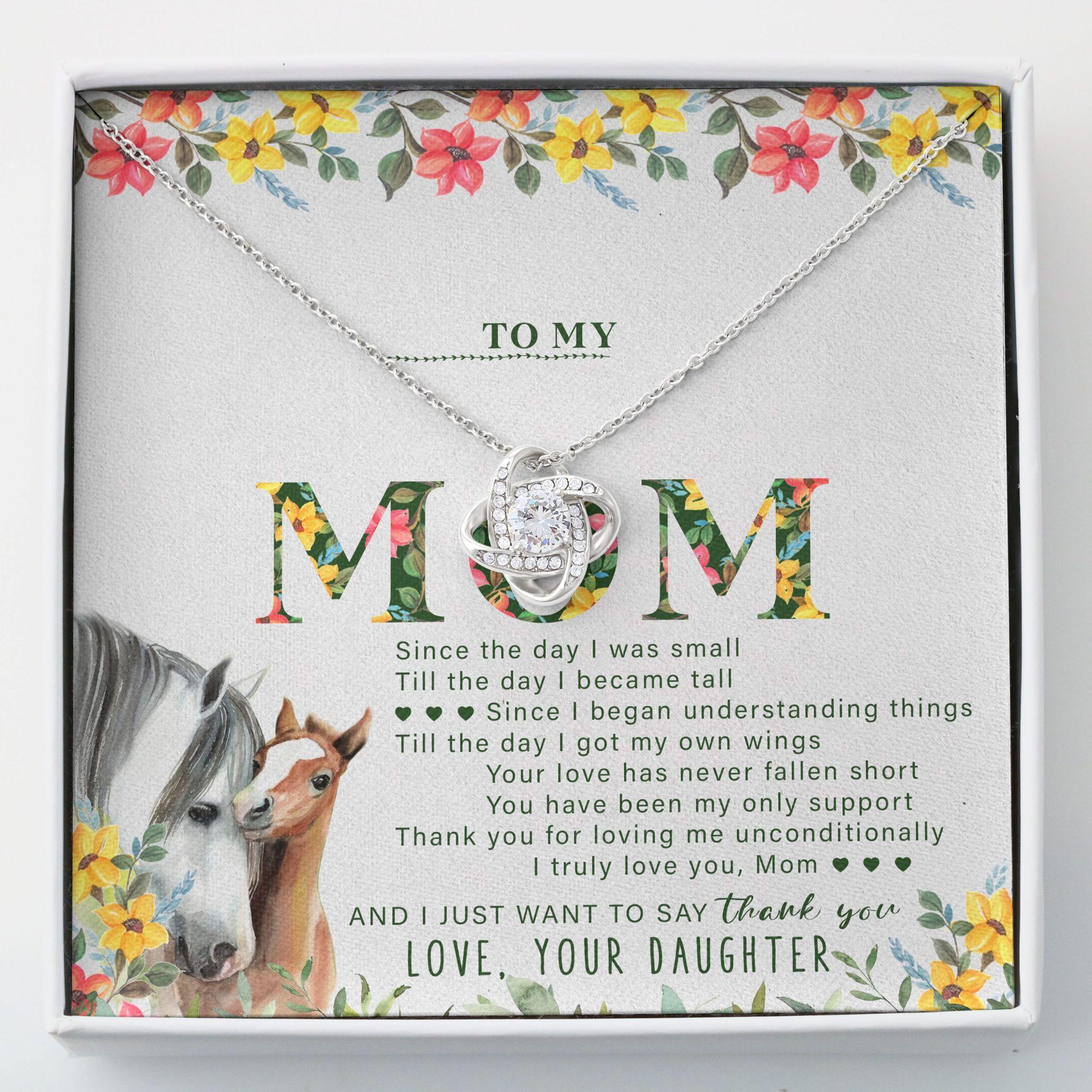 Mom Necklace, Love Knots - To My Mom Mother's Day From Daughter Necklace Gifts