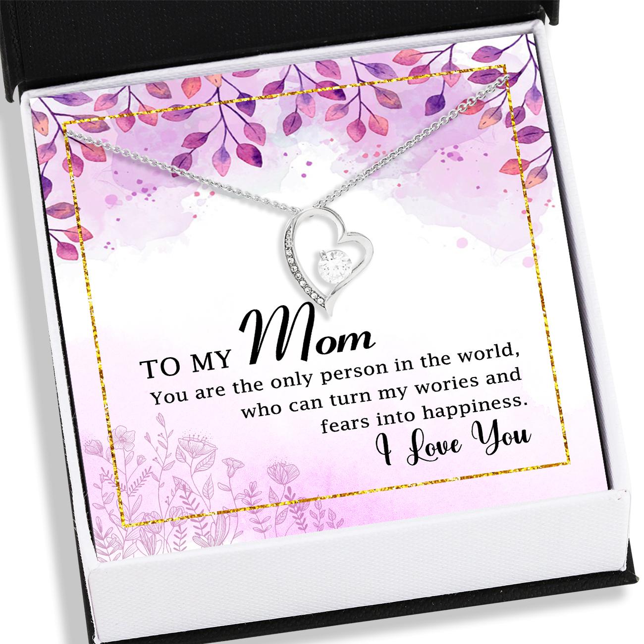Mom Necklace, Forever Love Necklace - To My Mom Mother's Day Necklace Gifts