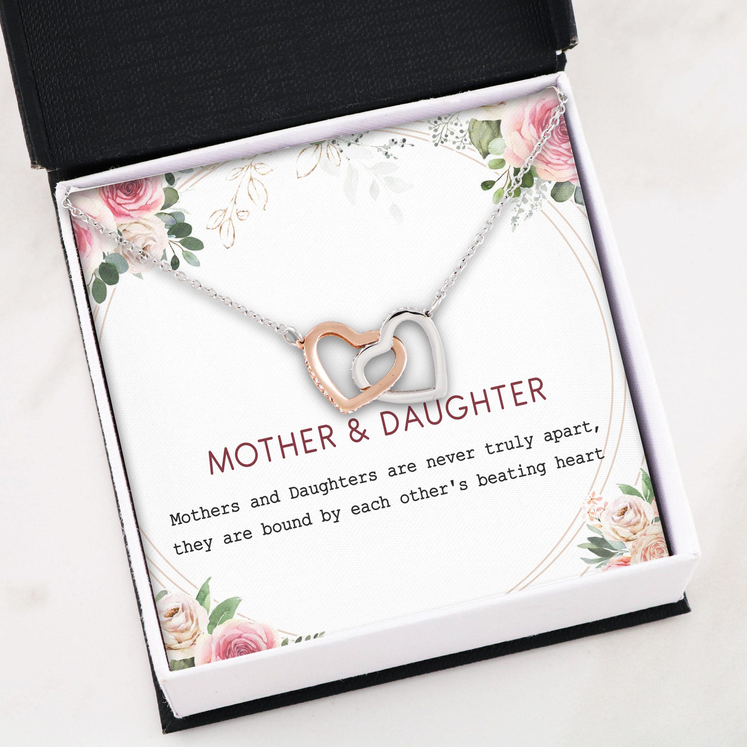 Mom Necklace, Daughter Necklace, Mother Daughter Gift With Box Message Card - Gift For Daughter, Gift For Mom V4