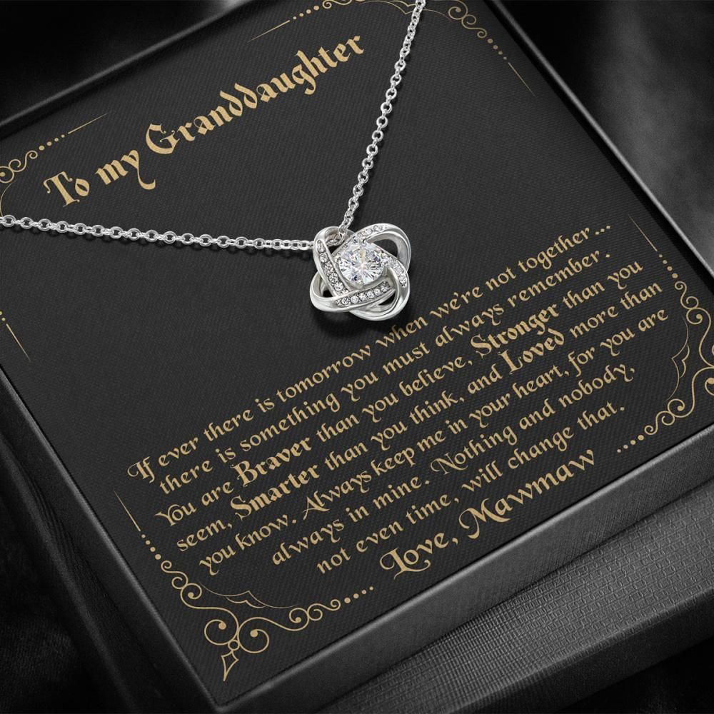 There's Something You Must Always Remember Love Knot Necklace Gift For Granddaughter