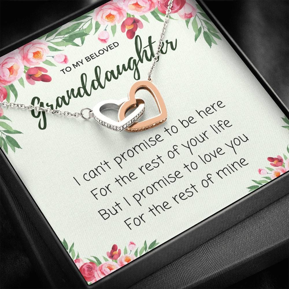 Gift For Granddaughter Love You For The Rest Of Mine Interlocking Hearts Necklace