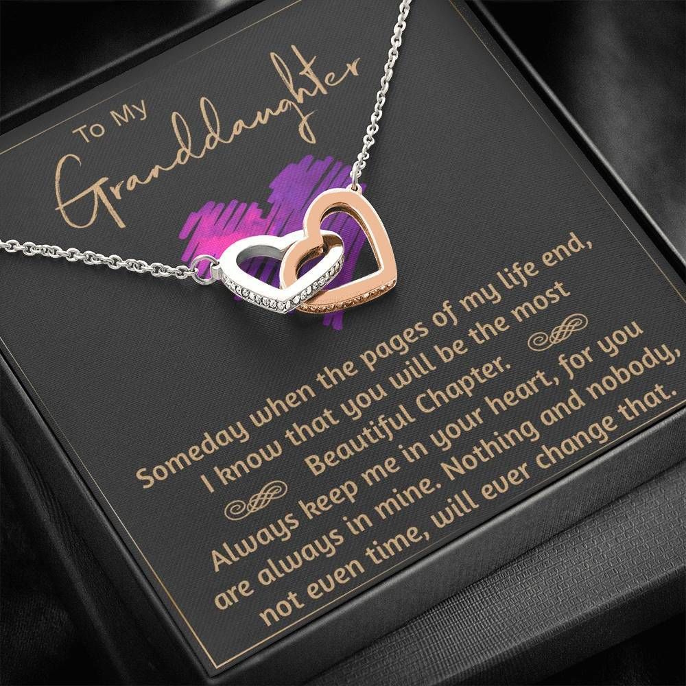 You Are Always In Mine To Granddaughter Interlocking Hearts Necklace