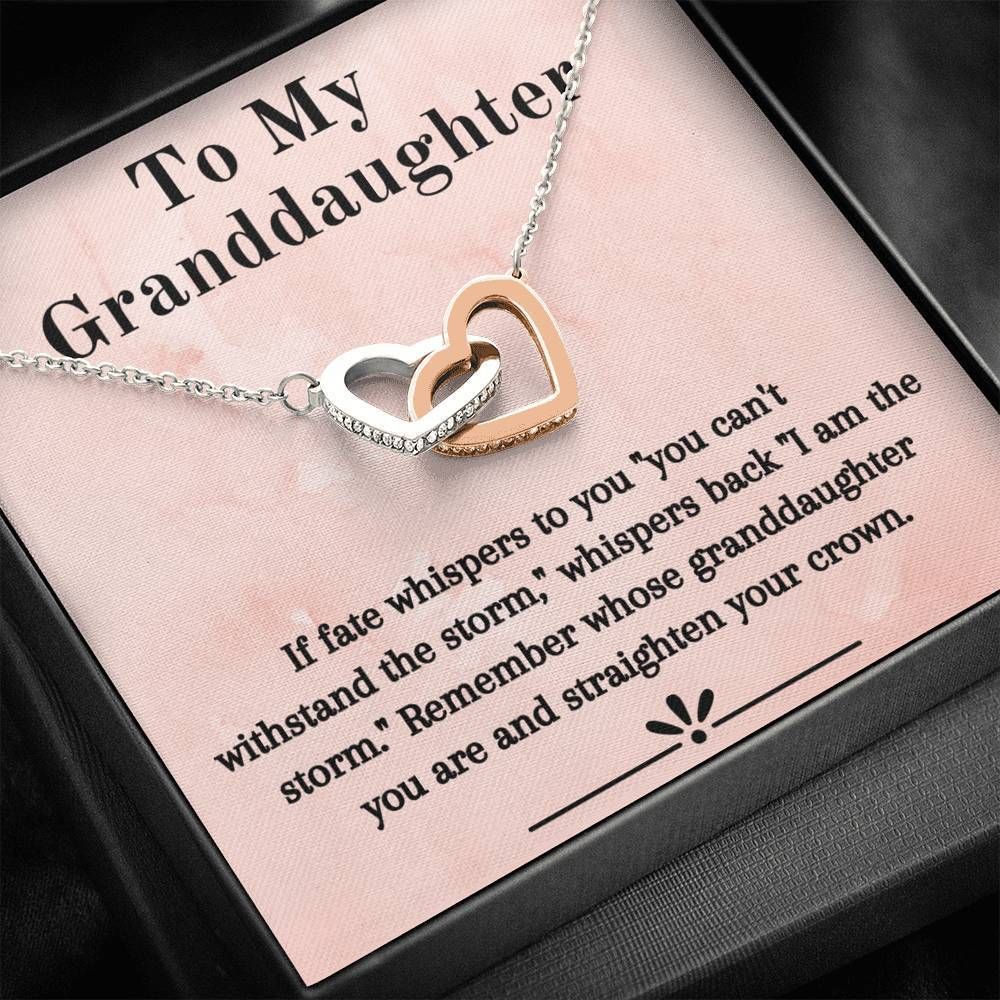 Whose Granddaughter You Are Interlocking Hearts Necklace For Women