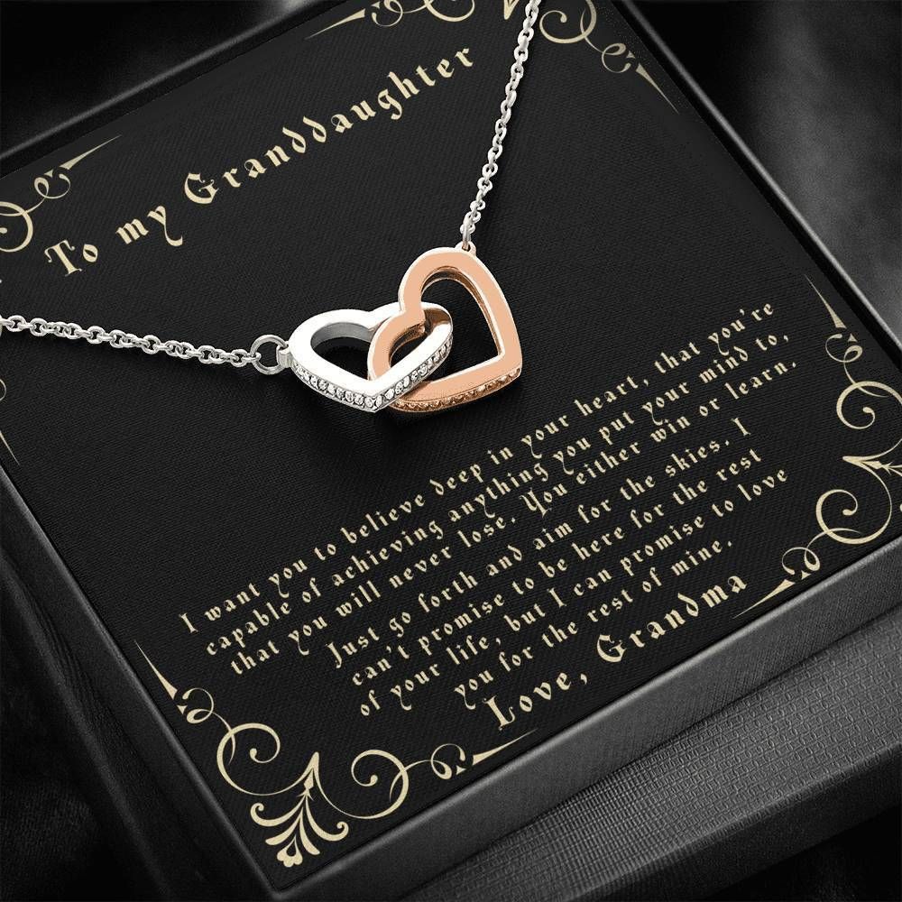 You Will Never Lose Interlocking Hearts Necklace For Granddaughter