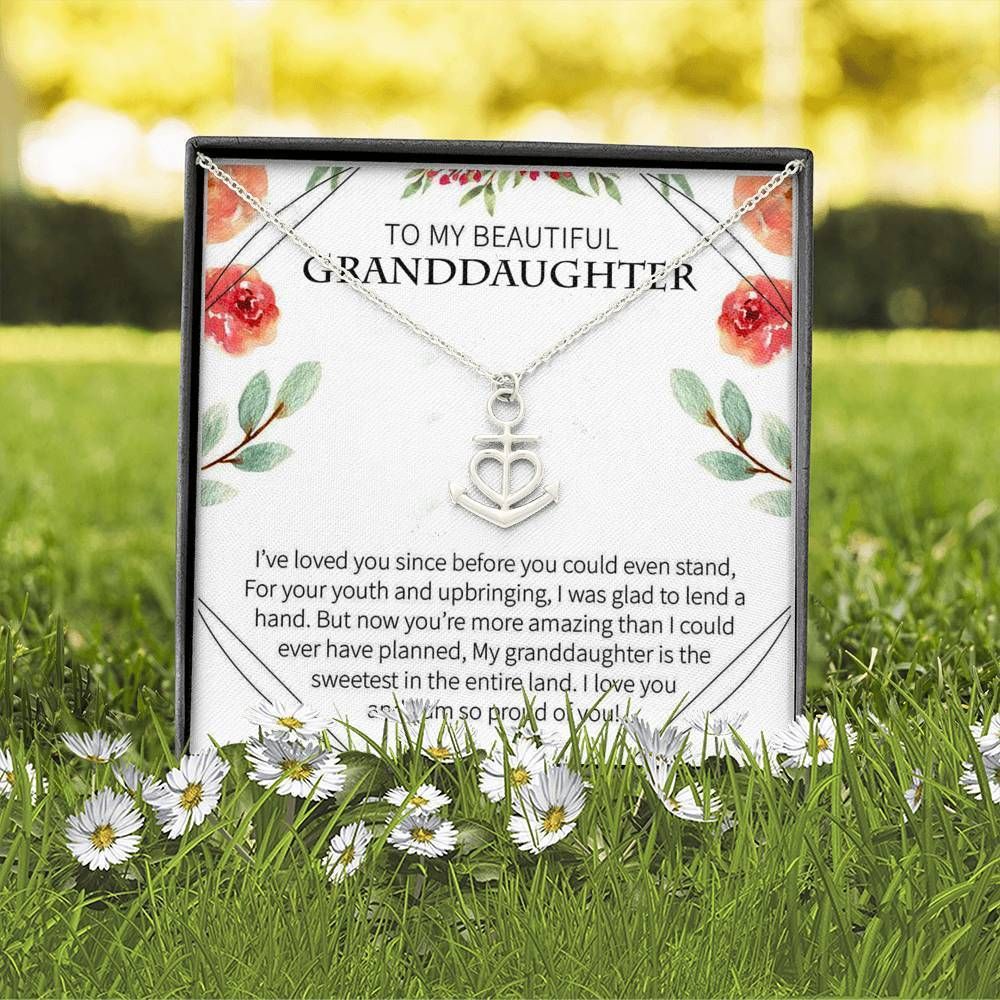 You're More Amazing Anchor Necklace For Granddaughter