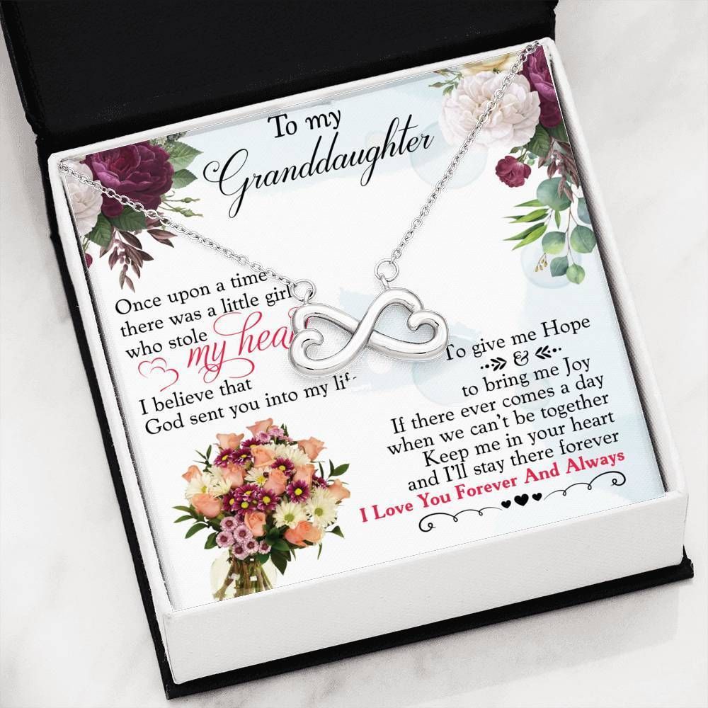 God Sent You Into My Life Infinity Heart Necklace For Granddaughter