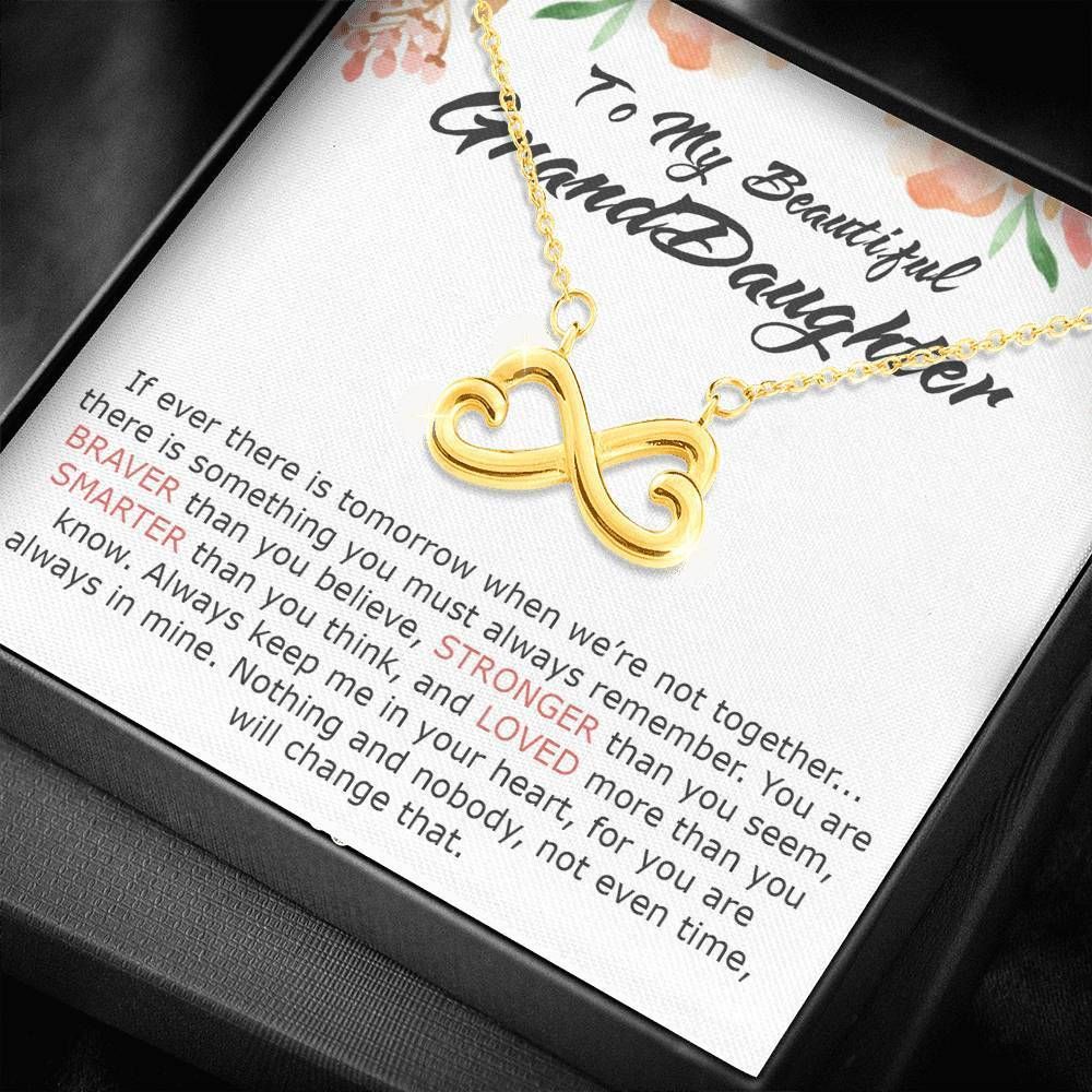You Are Smarter Than You Believe 18k Gold Infinity Heart Necklace Giving Granddaughter