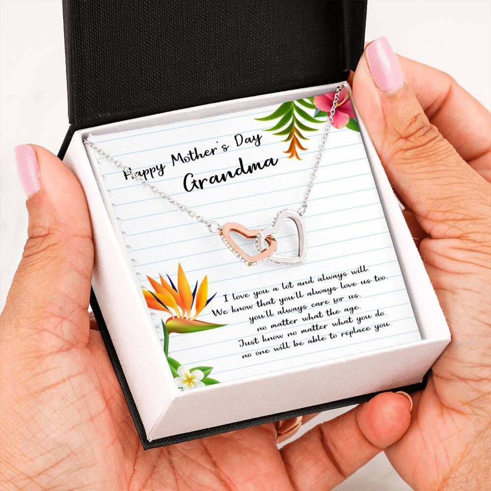 Present For Granddaughter Interlocking Necklace Message Card No One Can Replace You