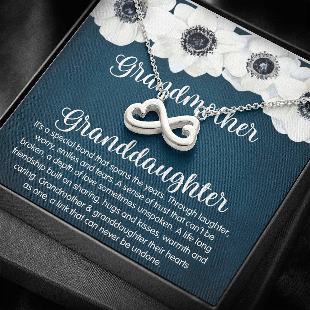 Our Special Bond Spans The Years Infinity Heart Necklace Grandma Gift For Granddaughter