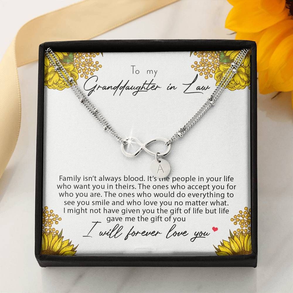 Infinity Bracelet Gift For Granddaughter In Law Family Isn't Always Blood