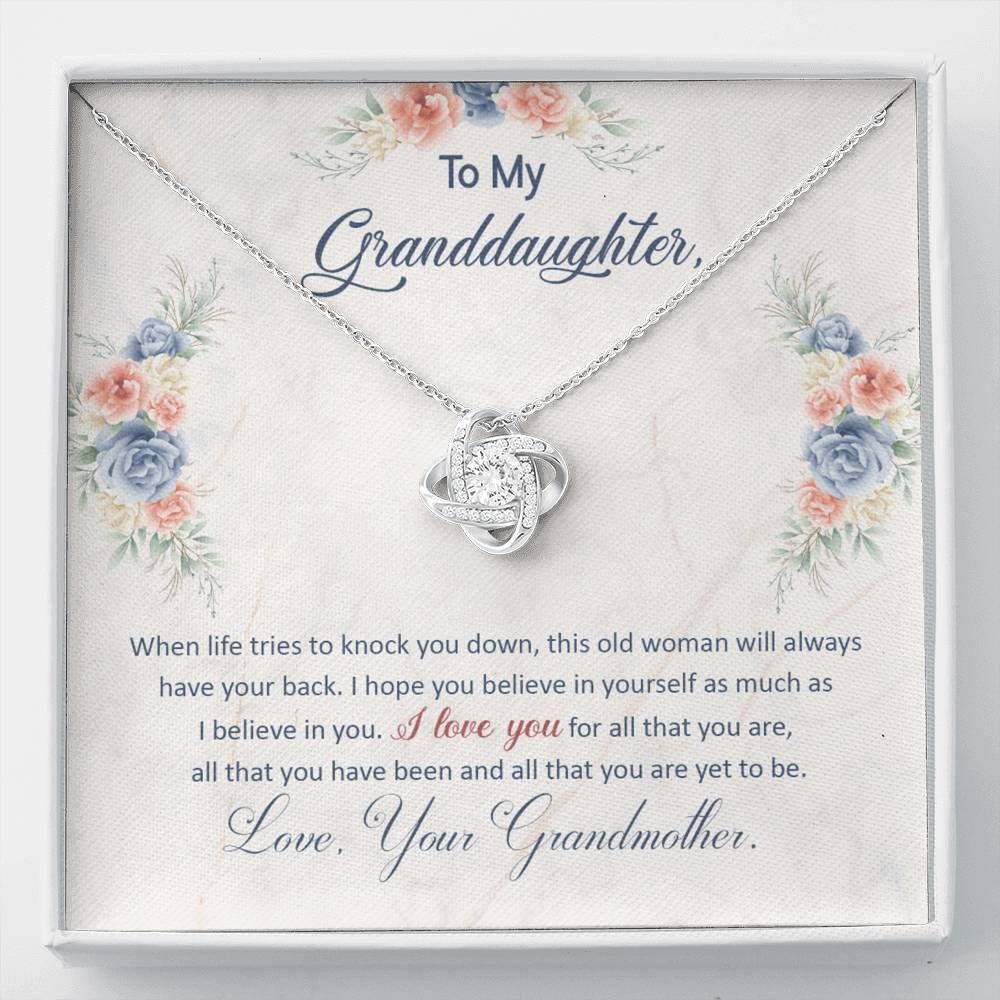 Gift For Granddaughter Love Knot Necklace I Love You For All That You Are
