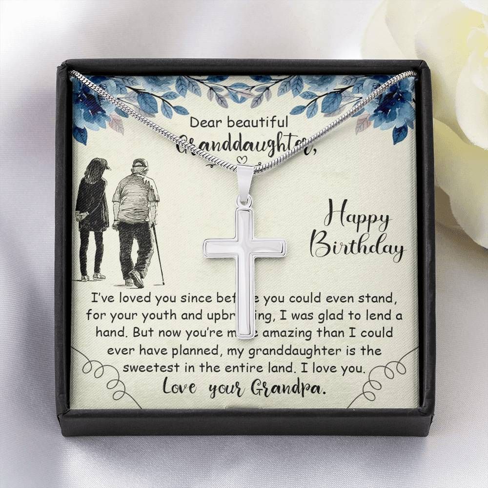 Grandma Gift For Granddaughter Necklace I Love You Birthday