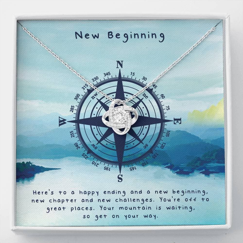 Love Knot Necklace Here Is To A Happy Ending And New Beginning