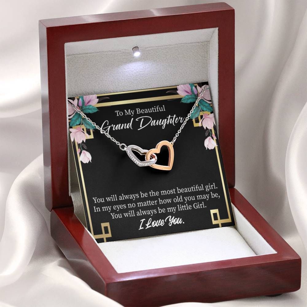 Interlocking Hearts Necklace Gift For Granddaughter Always Little Girl
