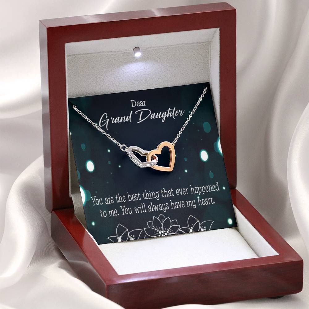 Interlocking Hearts Necklace Gift For Granddaughter You Are The Best