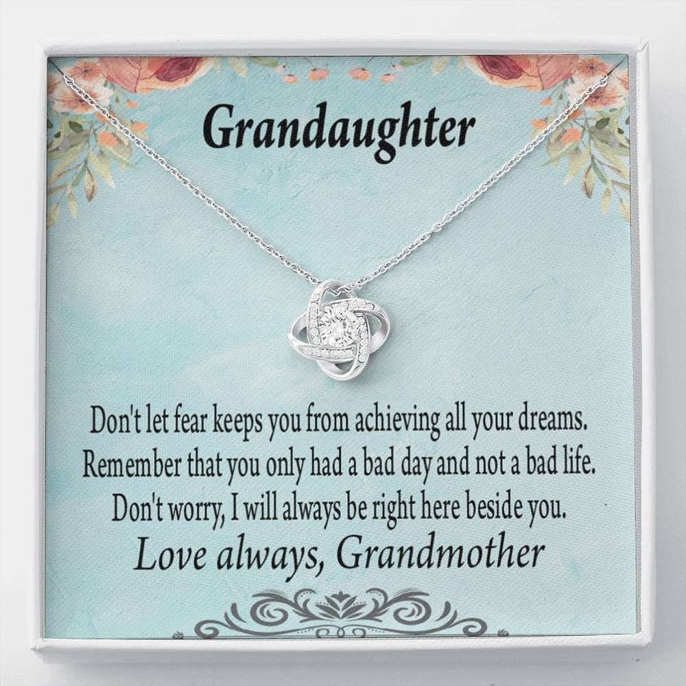 Love Knot Necklace Grandma Gift For Granddaughter Always Be Here Beside You