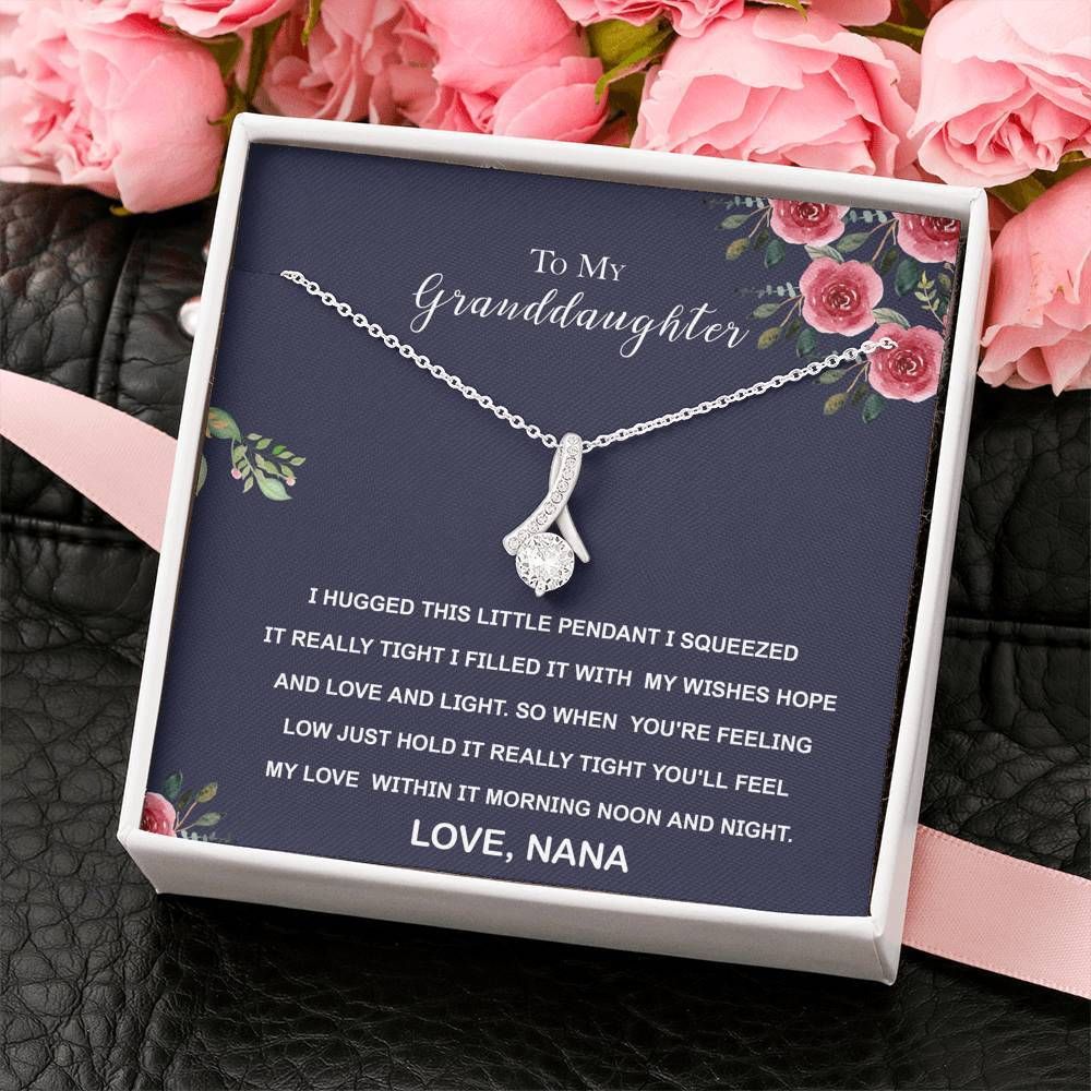 Nana Gift For Granddaughter You Will Feel Love 14k White Gold Alluring Beauty Necklace